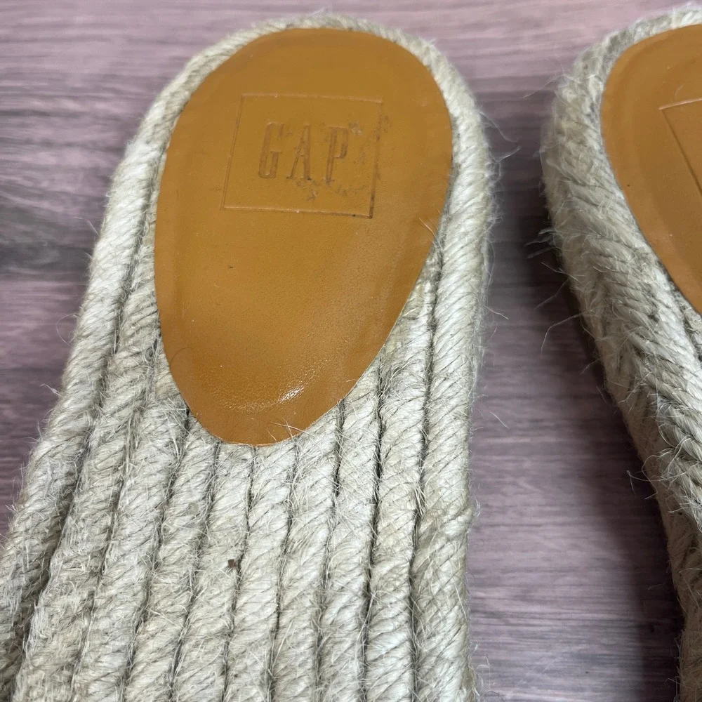 GAP Rainbow Stripe Espadrille Slides Sandals Women Comfort Anti Slip Size 8
